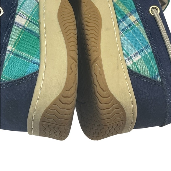 🔥SALE🔥TOMMY HILFIGER WOMENS TW SASSI NAVY  PLAID CASUAL BOAT SHOE SZ 8 M - Picture 9 of 10